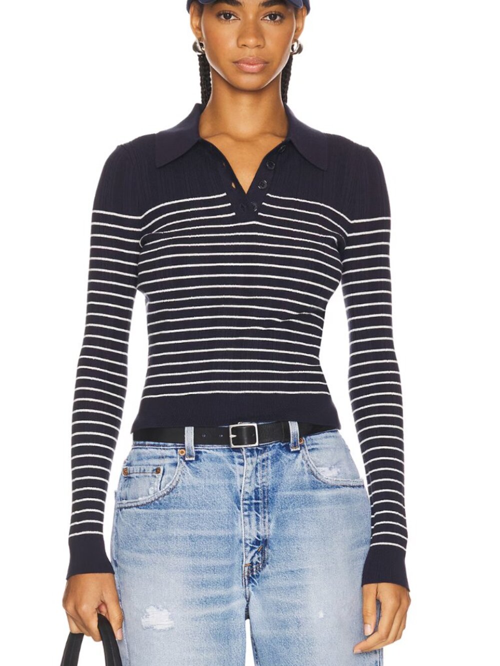 Lovers + Friends Camelia Stripe Polo